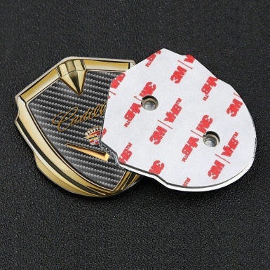 Cadillac Tuning Emblem Self Adhesive Gold Carbon Edition