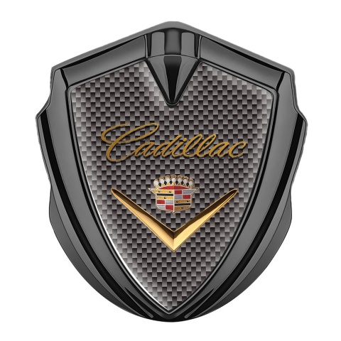 Cadillac Fender Emblem Badge Graphite Carbon Edition