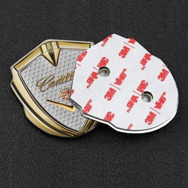 Cadillac Metal Emblem Self Adhesive Gold Cells Design