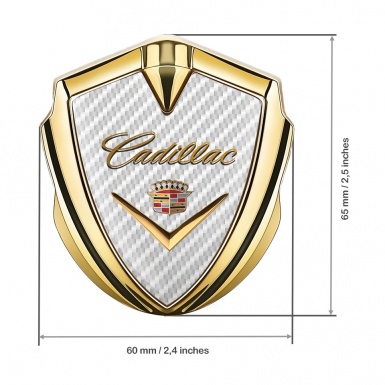 Cadillac Bodyside Badge Self Adhesive Gold Carbon Design