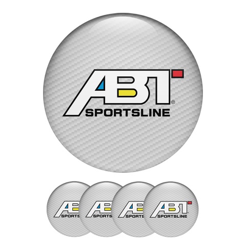 ABT Sportsline Wheel Center Cap Domed Stickers Light Gray Stylish