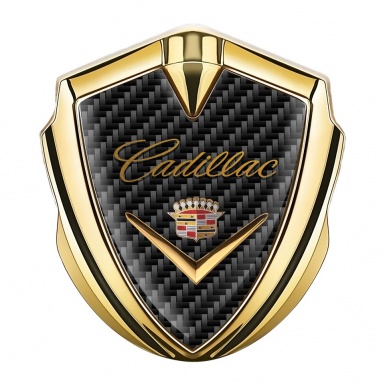 Cadillac Bodyside Emblem Gold Dark Carbon Edition