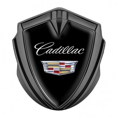 Cadillac Emblem Abzeichen Graphit Tonfarbe Schwarz Version 