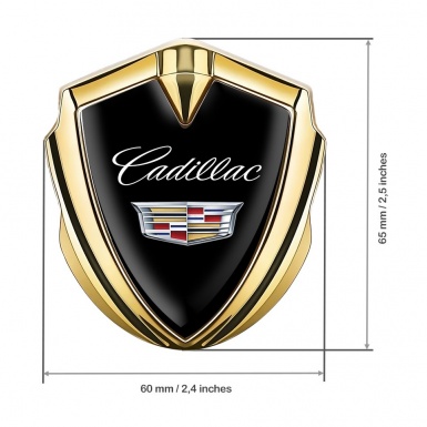 Cadillac Emblem Abzeichen Goldtonfarbe Schwarz Version