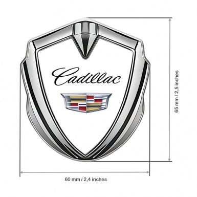 Cadillac Abzeichen selbstklebend Goldtonfarbe Weiss Version