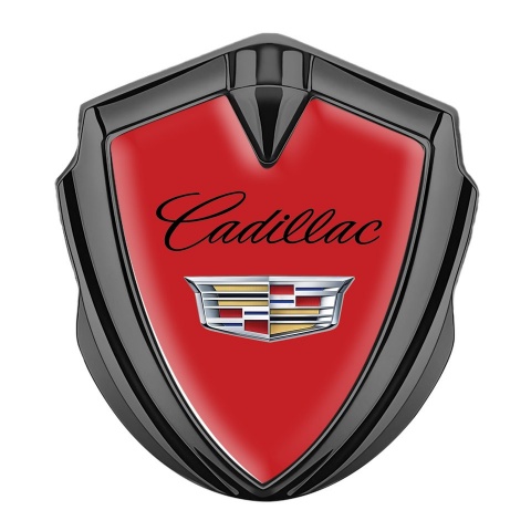 Cadillac Bodyside Badge Self Adhesive Graphite Red Design