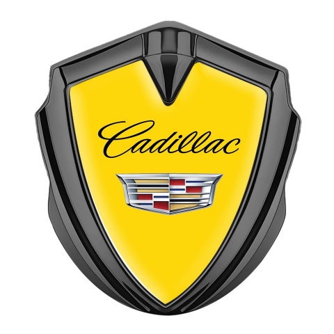 Cadillac Bodyside Emblem Graphite Yellow Design