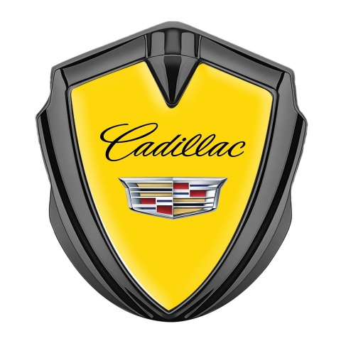 Cadillac Emblem Aufkleber Autozubehor Graphit Tonfarbe Gelb Version 