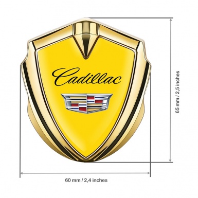 Cadillac Bodyside Emblem Gold Yellow Color Design