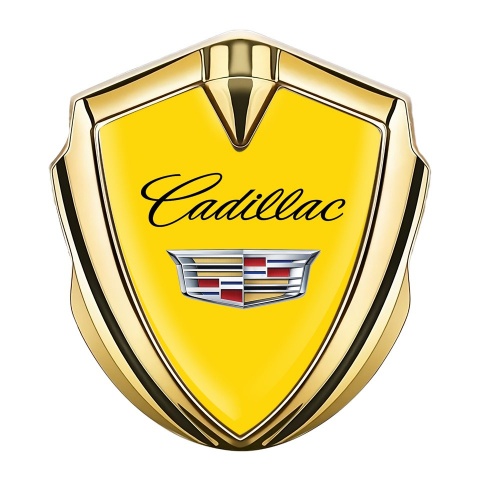 Cadillac Bodyside Emblem Gold Yellow Color Design
