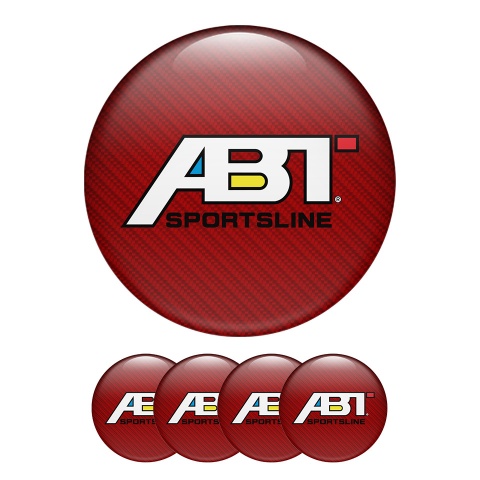 ABT Sportsline Center Hub Dome Stickers Burgundy