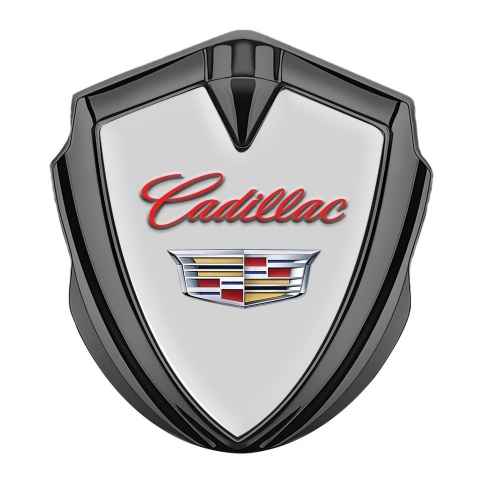 Cadillac Trunk Emblem Badge Graphite Light Grey Edition