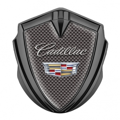 Cadillac Fender Emblem Badge Graphite Bright Carbon Design