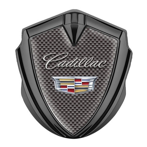 Cadillac Fender Emblem Badge Graphite Bright Carbon Design