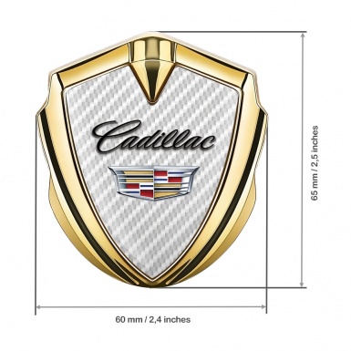 Cadillac Metal Badge Self Adhesive Gold Light Carbon Edition