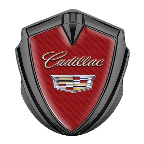 Cadillac Self Adhesive Badge Graphite Red Carbon Edition