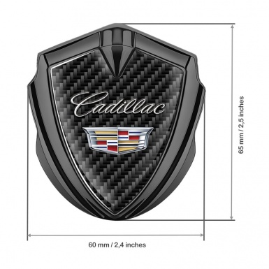 Cadillac 3D Car Metal Emblem Graphite Dark Carbon Edition