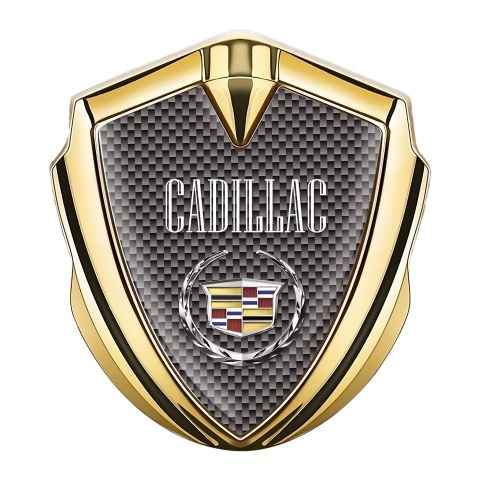 Cadillac Self Adhesive Bodyside Emblem Gold Carbon Template