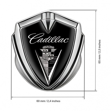 Cadillac Tuning Emblem Self Adhesive Silver Black White Design