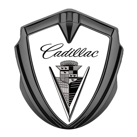 Cadillac Trunk Emblem Badge Graphite White Black Edition