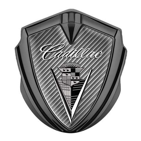 Cadillac Bodyside Emblem Graphite Carbon Dark Logo