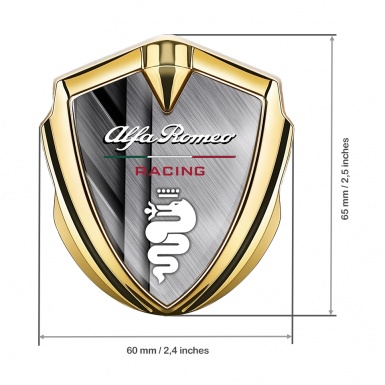 Alfa Romeo Self Adhesive Bodyside Emblem Gold Metallic Design