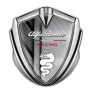 Alfa Romeo Self Adhesive Bodyside Emblem Silver Metallic Design