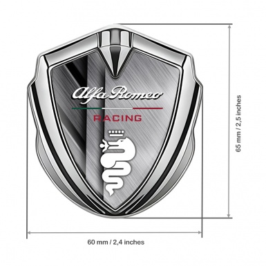 Alfa Romeo Self Adhesive Bodyside Emblem Silver Metallic Design