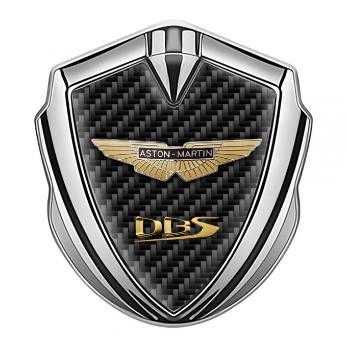 Aston Martin Martin Tuning Emblem Self Adhesive Silver Dark Carbon