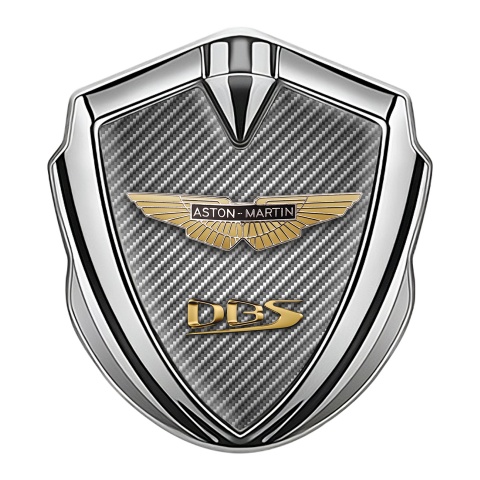 Aston Martin Martin Fender Metal Emblem Badge Silver Carbon Gold Design