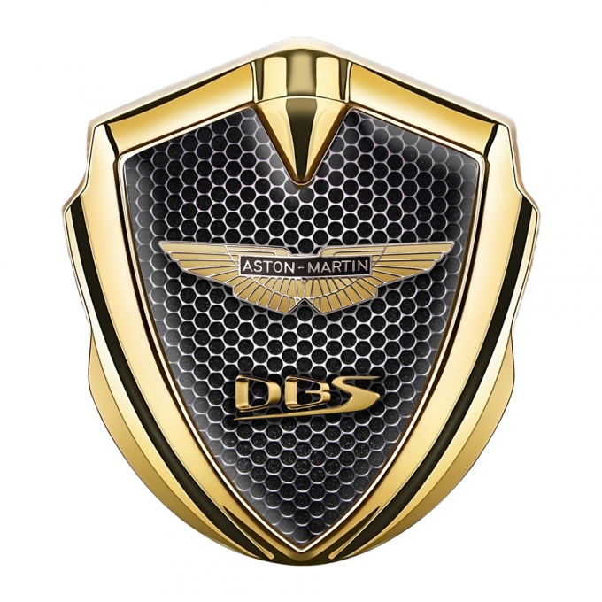 Aston Martin Trunk Emblem Badge Gold Dark Cells Edition