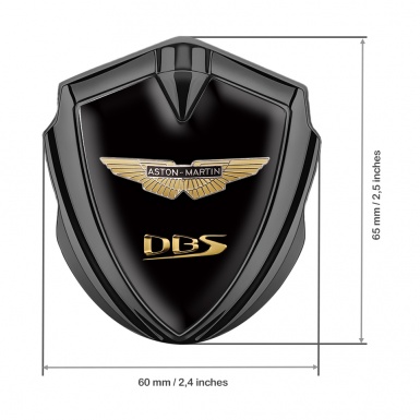 Aston Martin Self Adhesive Bodyside Emblem Graphite Black Design