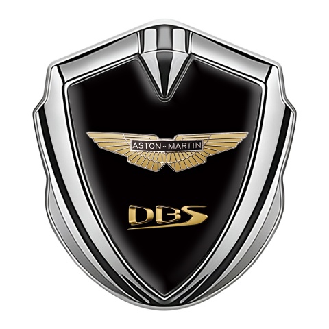Aston Martin Self Adhesive Bodyside Emblem Silver Black Design