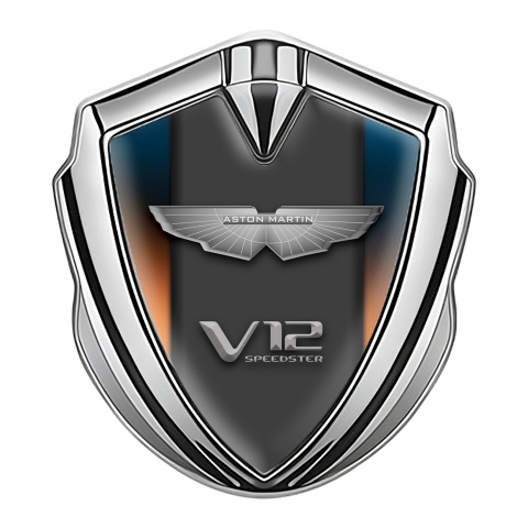 Aston Martin Bodyside Emblem V12 Silver Multicolor Design