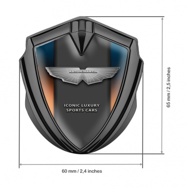 Aston Martin Bodyside Badge Self Adhesive Graphite Multicolor Template