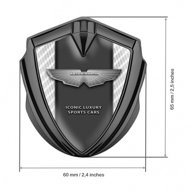 Aston Martin Bodyside Emblem Graphite White Carbon Edition