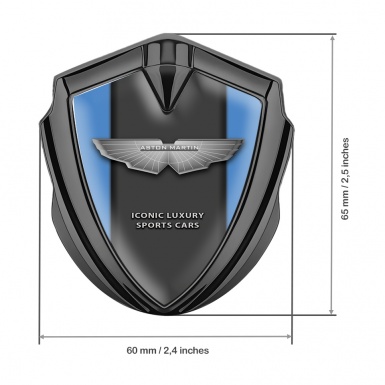 Aston Martin Bodyside Emblem Graphite Blue Grey Line Edition