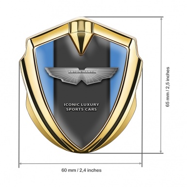 Aston Martin Bodyside Emblem Gold Blue Grey Line Edition