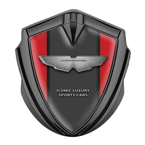 Aston Martin Self Adhesive Bodyside Emblem Graphite Red Grey Design