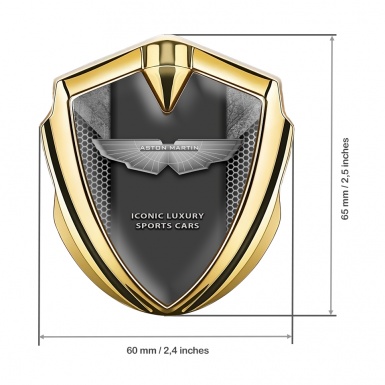 Aston Martin Bodyside Emblem Gold Metallic Plate Design