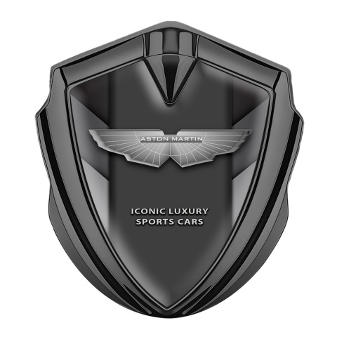 Aston Martin Bodyside Emblem Graphite Dark Grey Shield Design