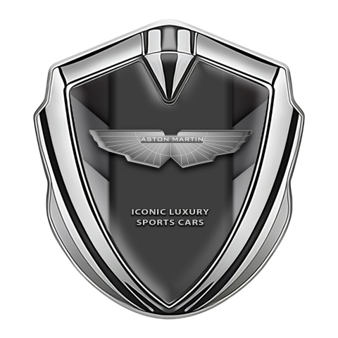 Aston Martin Bodyside Emblem Silver Dark Grey Shield Design