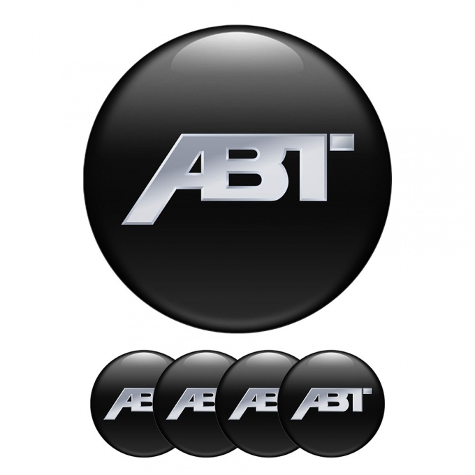 ABT Domed Stickers Wheel Center Cap Black Background