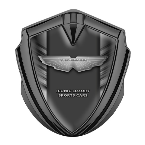 Aston Martin Self Adhesive Bodyside Emblem Graphite Grey Template Design
