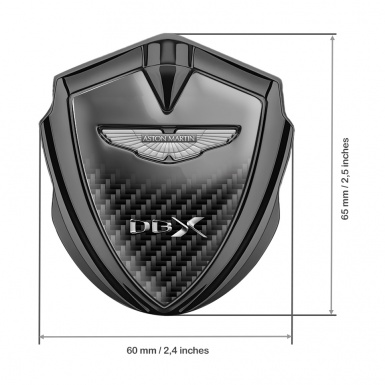 Aston Martin Bodyside Badge Self Adhesive Graphite Dark Carbon Gradient