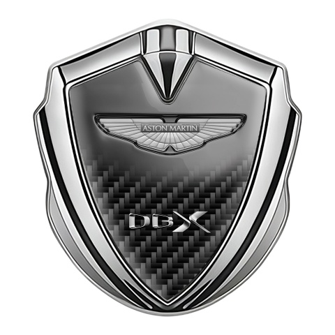 Aston Martin Bodyside Badge Self Adhesive Silver Dark Carbon Gradient