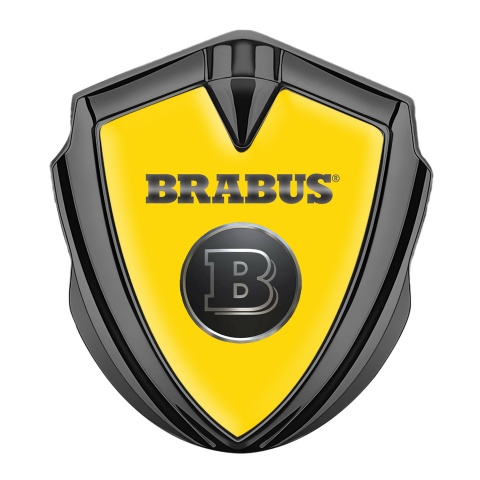 Mercedes Brabus Trunk Emblem Badge Graphite Grey Hex Edition