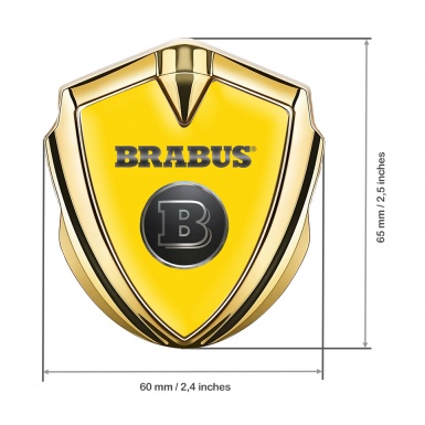 Mercedes Brabus Self Adhesive Bodyside Emblem Gold Yellow Edition
