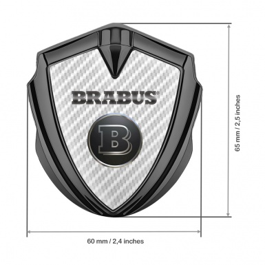 Mercedes Brabus Bodyside Emblem Graphite White Carbon Edition