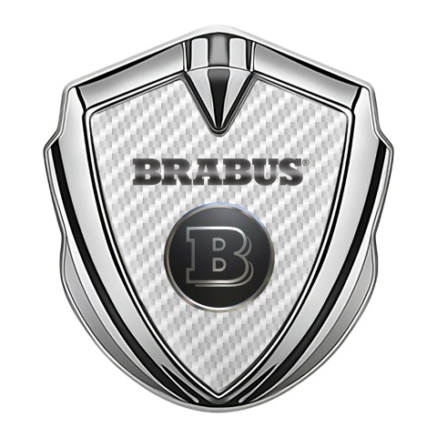 Mercedes Brabus Bodyside Emblem Silver White Carbon Edition